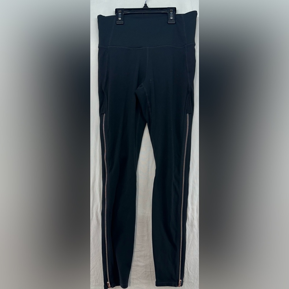 Athleta High Rise Copper Zipper Chaturanga Tight Size Small S #871083